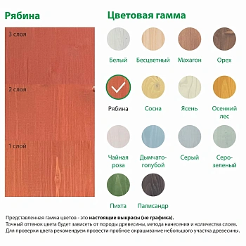 картинка Текстурол ЛАНДШАФТ Рябина 0.9л полукроющая пропитка-антисептик для древесины от магазина Кубатура