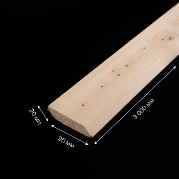 картинка Планкен скошенный 20*95*3000мм сорт АВ ель/сосна от магазина Кубатура