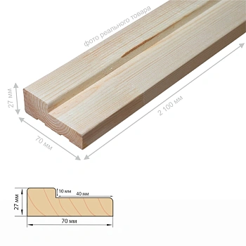 картинка Брус коробочный 27*70*2100мм Ель/Сосна сорт АВ от магазина Кубатура
