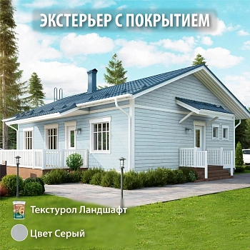 картинка Текстурол ЛАНДШАФТ Серый 0.9л полукроющая пропитка-антисептик для древесины от магазина Кубатура