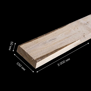 картинка Доска обрезная 50*150*3000мм 3-4 сорт ТУ естественной влажности хвойные породы от магазина Кубатура