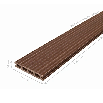 картинка ДПK доска террасная вельвет 24*143*4000мм шоколад комфорт от магазина Кубатура