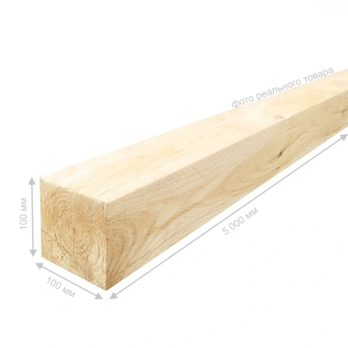 картинка Брус 100*100*5000мм 1-3 сорт (ГОСТ 8486-86) естественной влажности хвойные породы от магазина Кубатура