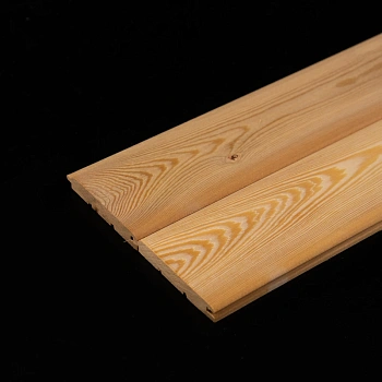 картинка Вагонка штиль лиственница 14*97(90)*1000мм сорт AB цельная (8шт/уп) от магазина Кубатура