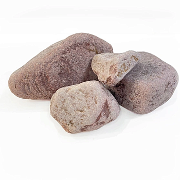 картинка Камни Малиновый кварцит обвалованный Сердце Карелии (ведро 20кг) от магазина Кубатура