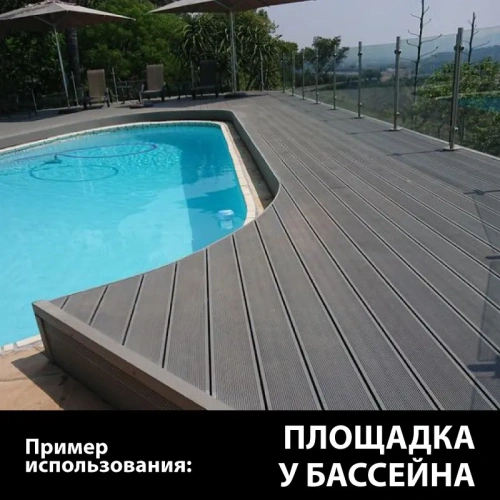 картинка ДПK доска террасная вельвет 24*143*3000мм венге комфорт от магазина Кубатура