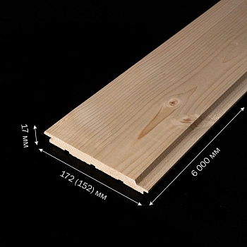 картинка Имитация бруса ИжПрофиль Ель 17*172(152)*6000мм сорт АВ увеличенный шип 20мм от магазина Кубатура