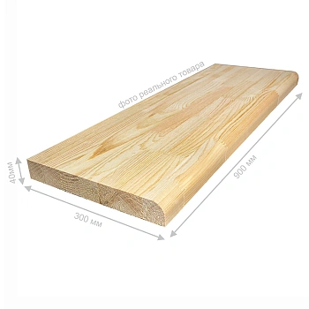 картинка Ступень 40*300*900мм Сосна сорт Экстра сращенная (с фаской) от магазина Кубатура