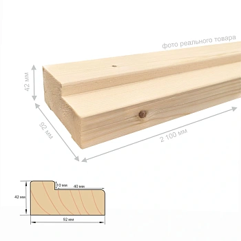 картинка Брус коробочный 42*92*2100мм Ель/Сосна сорт АВ от магазина Кубатура