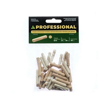 картинка Шкант мебельный ПРОФЕССИОНАЛ 6*30мм бук (40шт/уп) от магазина Кубатура