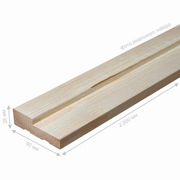 картинка Брус коробочный 28*90*2200мм Ель/Сосна сорт АВ от магазина Кубатура