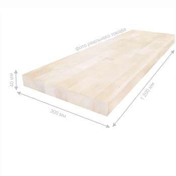 картинка Ступень 40*300*1200мм Береза сорт Экстра сращенная (с фаской) от магазина Кубатура