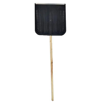 картинка Лопата ПЕРФОРИРОВАННАЯ д/снега с деревянным черенком и планкой 470*470мм магазин Кубатура являющийся официальным дистрибьютором в России  картинка Лопата ПЕРФОРИРОВАННАЯ д/снега с деревянным черенком и планкой 470*470мм от магазина Кубатура