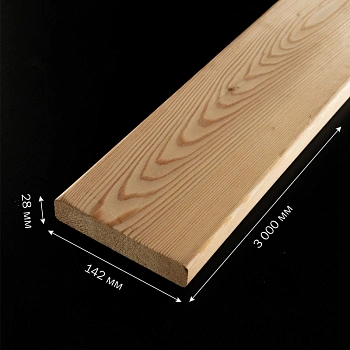 картинка Палубная доска 28*142*3000мм сорт А лиственница от магазина Кубатура