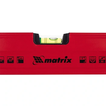 картинка Уровень алюминиевый магнитный 3 глазка (1 зеркал.) 1000мм MATRIX 34733 от магазина Кубатура