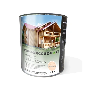 картинка Масло для Фасадов ПРОФЕССИОНАЛ Бесцветное 0,9л от магазина Кубатура