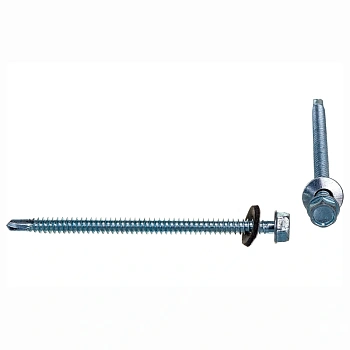 картинка Саморезы кровельные цинк 6,3*102мм металл/металл от магазина Кубатура