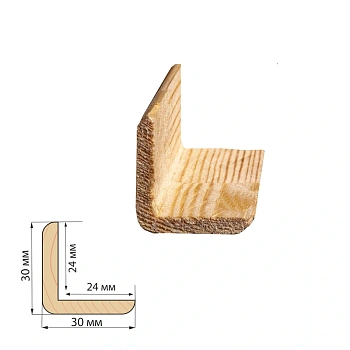картинка Угол наружный сосна 30*30*2000мм сорт Экстра сращенный от магазина Кубатура