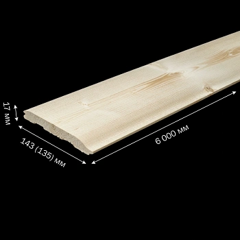 картинка Имитация бруса Финский профиль ель/сосна 17*143(135)*6000мм сорт АВ (5шт/уп) от магазина Кубатура