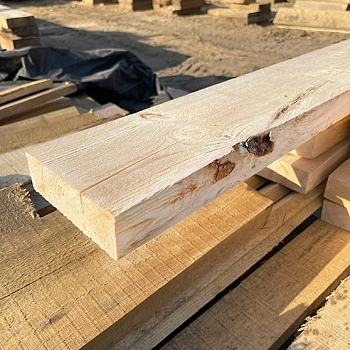 картинка Доска обрезная камерной сушки 50*150*6000мм ель/сосна 3-4 сорт дисковый распил (10-18%) от магазина Кубатура