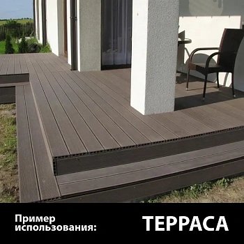 картинка ДПK доска террасная вельвет 20*145*3000мм венге техно эконом от магазина Кубатура