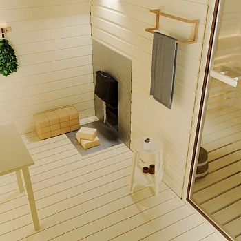 картинка Печь банная сетка Саяны Cast с дверцей антрацит (камни 90кг/до 18м³) от магазина Кубатура