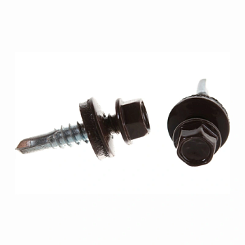 картинка Саморезы кровельные 5,5*25мм RAL 8017 (шоколад) металл/металл от магазина Кубатура