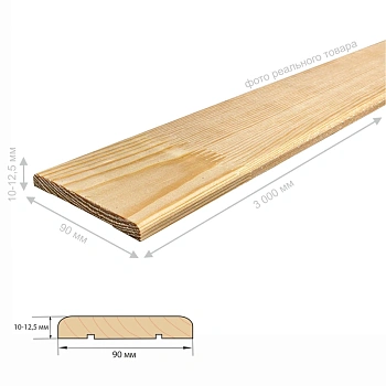 картинка Наличник сосна плоский 90*3000мм сорт Экстра от магазина Кубатура