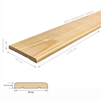 картинка Наличник сосна плоский 90*2200мм сорт Экстра от магазина Кубатура