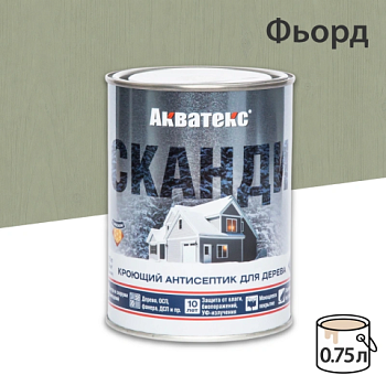 картинка Кроющий антисептик Акватекс Сканди Фьорд 0.75л от магазина Кубатура