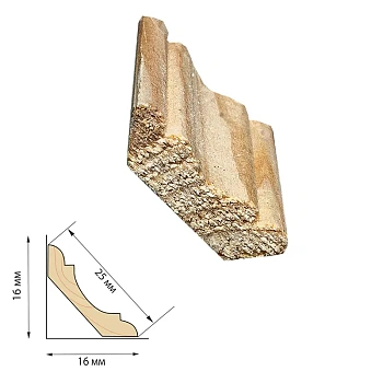 картинка Плинтус фигурный 25*2500мм сосна сорт Экстра от магазина Кубатура