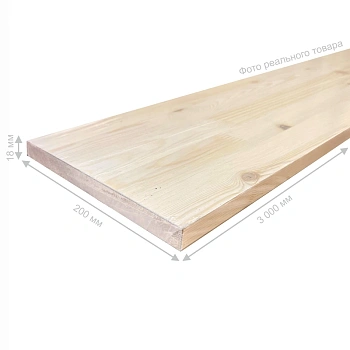 картинка Щит мебельный 18*200*3000мм Ель/Сосна сорт АВ сращенный от магазина Кубатура